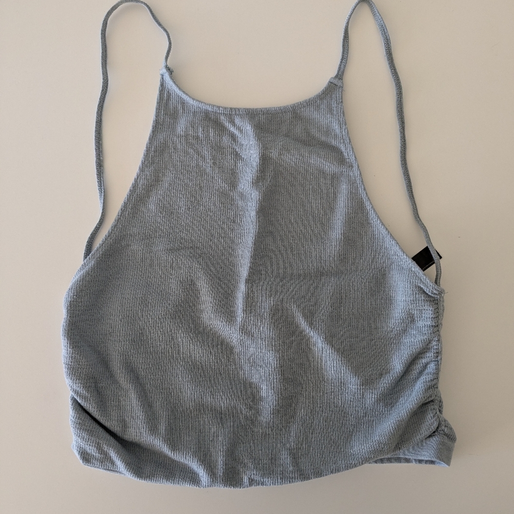 UO Women's Light Blue Ribbed Cami Tank Top
